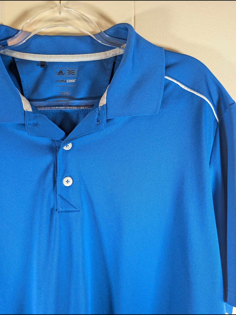 Adidas ClimaCool Golf Polo Men’s Large Blue Performance Shirt